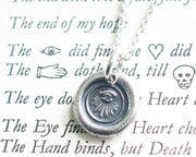 eye wax seal necklace