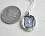 heart wax seal pendant