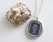 snake wax seal necklace