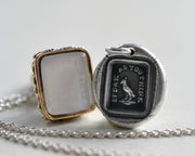 parrot wax seal necklace