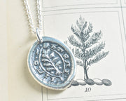 evergreen wax seal necklace