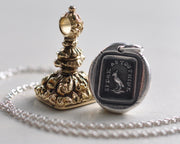parrot wax seal necklace