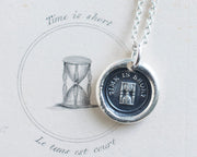 hourglass wax seal necklace