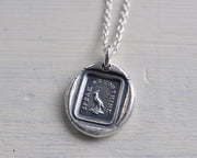 parrot wax seal necklace