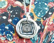 scales of justice wax seal pendant