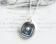 hot air balloon wax seal necklace