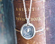 hot air balloon wax seal necklace