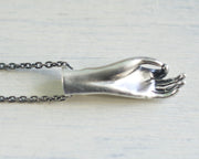 mudra hand necklace