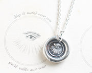 eye wax seal necklace