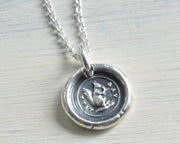 squirrel wax seal necklace