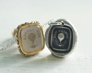 hot air balloon wax seal jewelry