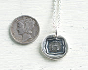 scales of justice wax seal necklace - judge impartially