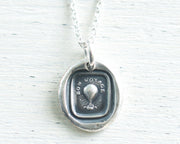 hot air balloon wax seal necklace - BON VOYAGE - a good journey
