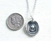 hot air balloon wax seal necklace - BON VOYAGE - a good journey