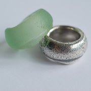 sterling silver sea glass ring pendant
