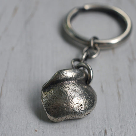 sterling silver sea glass key ring