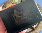 man holding tankard snuff box