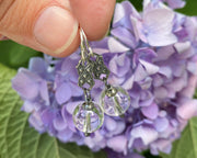 pools of light rock crystal earrings - flapper earrings