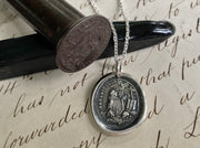 Saint Benedict wax seal necklace