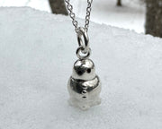 snowman ghost pendant