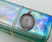 stars and arrow wax seal necklace