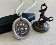 skull and bones wax seal jewelry