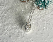 snowman necklace top view