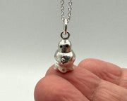 snowman ghost pendant