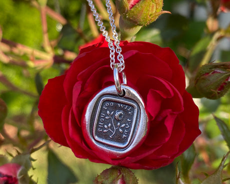 rose wax seal necklace