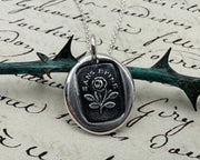 rose wax seal necklace