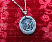 devil wax seal necklace