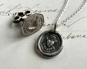 bleeding heart wax seal pendant