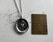 bleeding heart wax seal necklace charm - larger charm - wax seal jewelry