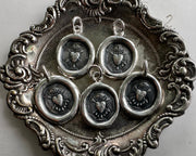 bleeding heart wax seal necklace charm - larger charm - wax seal jewelry