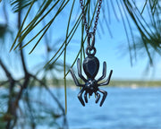 spider necklace - whimsical spider jewelry