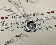 heart wax seal necklace