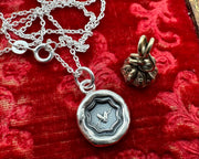 heart wax seal necklace