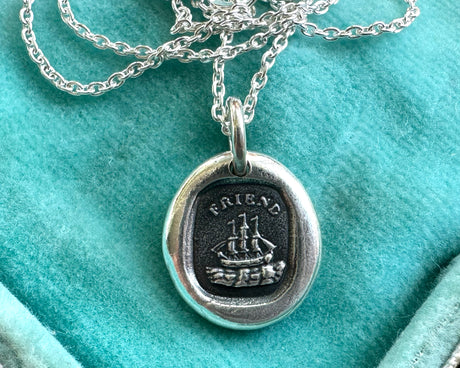 friendship wax seal necklace