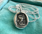 seahorse wax seal pendant