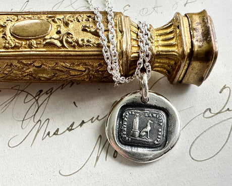 dog wax seal necklace