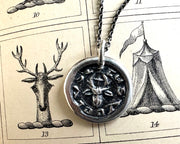 stag wax seal necklace
