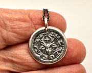 st. hubert stag necklace