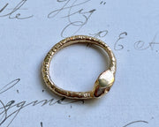 14k gold ouroboros split ring