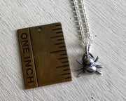 itsy bitsy spider necklace pendant - whimsical spider jewelry