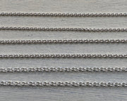 thicker necklace chain - sterling silver cable chain - 16", 18", 20", 24"