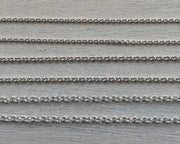 necklace chain - sterling silver rolo chain