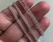 necklace chain - sterling silver cable chain - 16", 18", 20", 24"