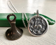 rabbit wax seal necklace