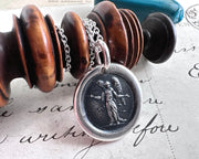 guardian angel wax seal pendant