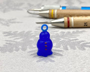 hand carved wax snowman